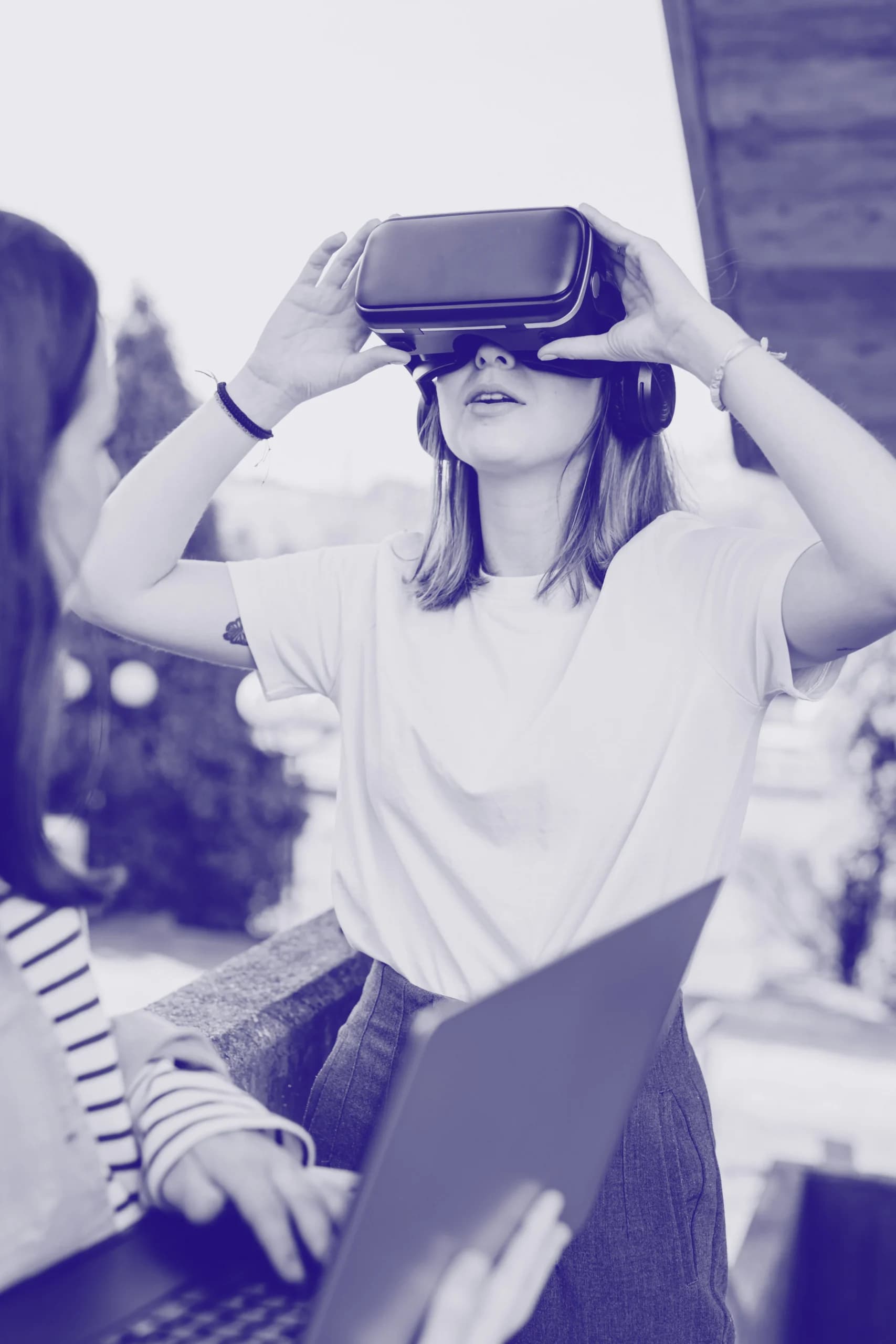 Student using VR